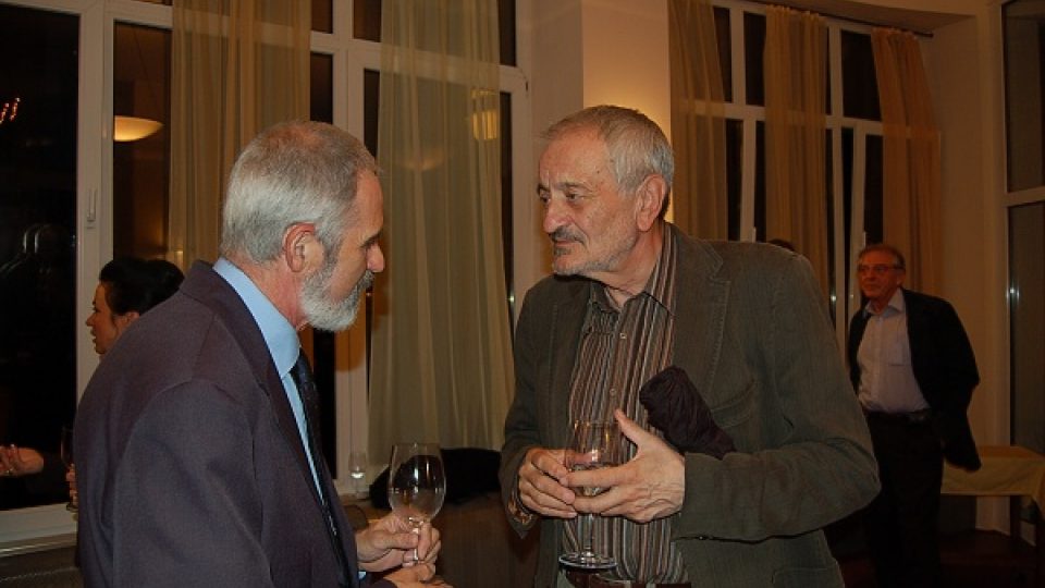 Milan Lasica s bývalým starostou Poděbrad