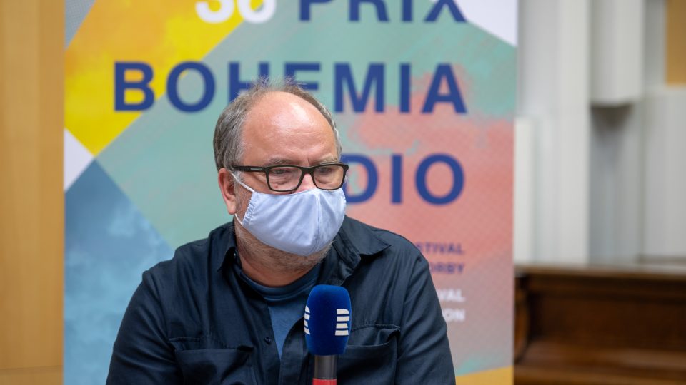 Vedoucí Tvůrčí skupiny Drama a literatura Českého rozhlasu Martin Velíšek na festivalu Prix Bohemia Radio
