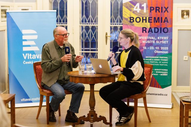 Vizitka Karolíny Koubové s Igorem Barešem, čestným prezidentem Prix Bohemia Radio