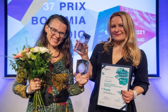 Vítězky prvního místa v kategorii Multimédia - Katarzyna Michalak a Magdalena Świerczyńska-Dolot z Radia Lublin